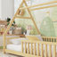 Lit double avec lumière, lit surélevé avec clôture et toit pour enfants, naturel-1228863058-1228863061