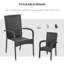 Chaises de salle à manger empilables en rotin avec coussins, ensemble de 2 chaises de patio en osier avec accoudoirs et dossier pour terrasse, terrasse-1414649535-1414649529-1414649530