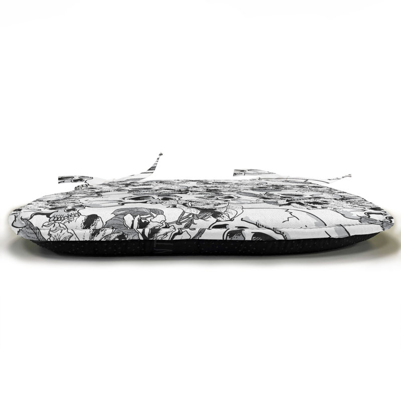 Sketch Dead Skulls Chair Pad Cushion