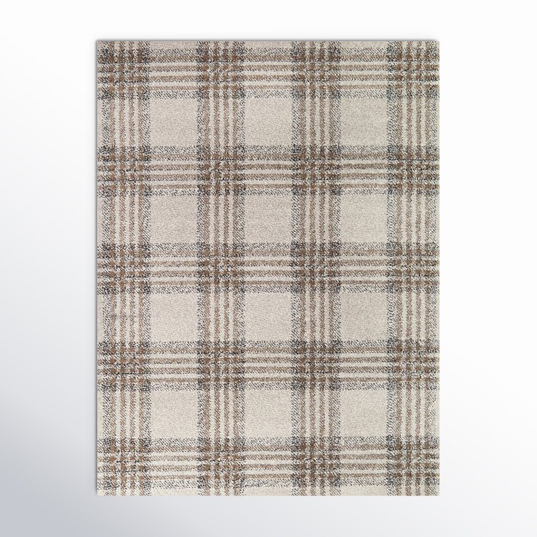 Kage Monte Brown/Gray/Black Classic Plaid Area Rug Birch Lane™ Rug 