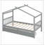Lit cabane en bois pour une personne avec tiroirs, design créatif et fonctionnel pour les chambres d'enfants, idéal pour stimuler l'imagination et offrir des espaces de rangement.