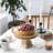 Vintage Wooden Pedestal Cake Stand, Wood Cake Plate for Dessert and Pastry Display