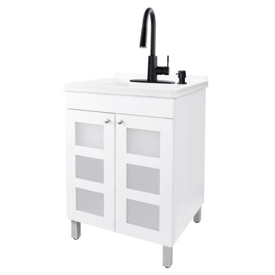 Hamed 24" W x 21.75" D x 49.75" H Single Laundry Room Vanity Set