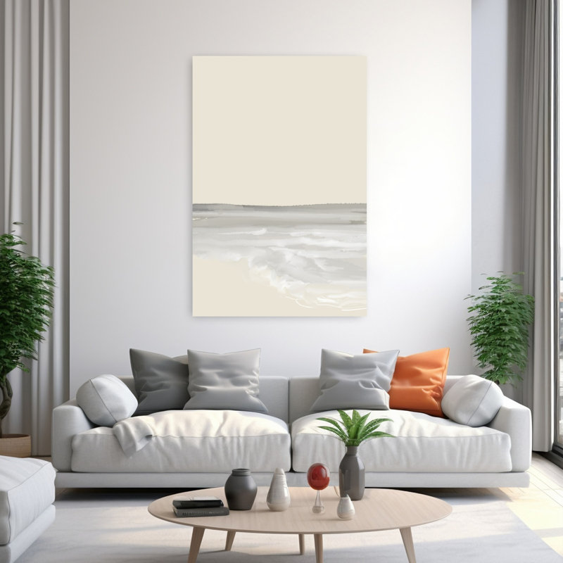 Art contemporain, art contemporain côtier minimaliste abstrait, H 60 po x l 40 po
