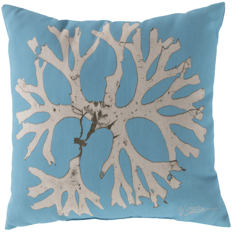  Coussin décoratif intérieur / extérieur Under the Sea, Bleu clair, 20"