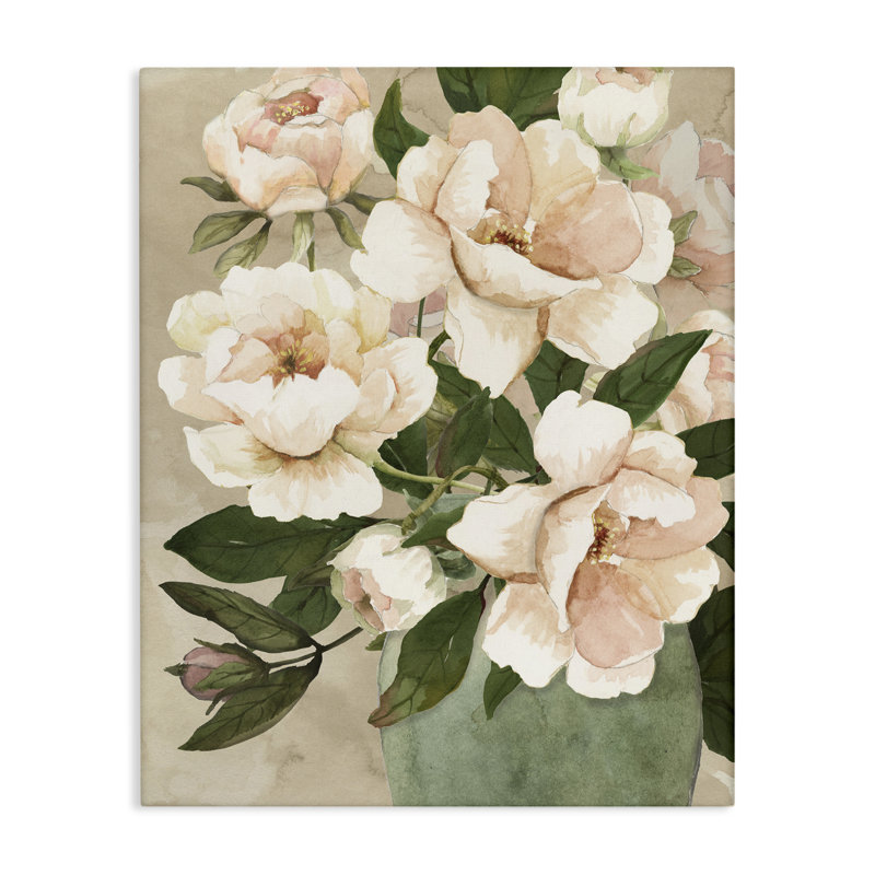 Art mural sur toile Blush Roses Bouquet, design par Nan, H 48 po x l 36 po