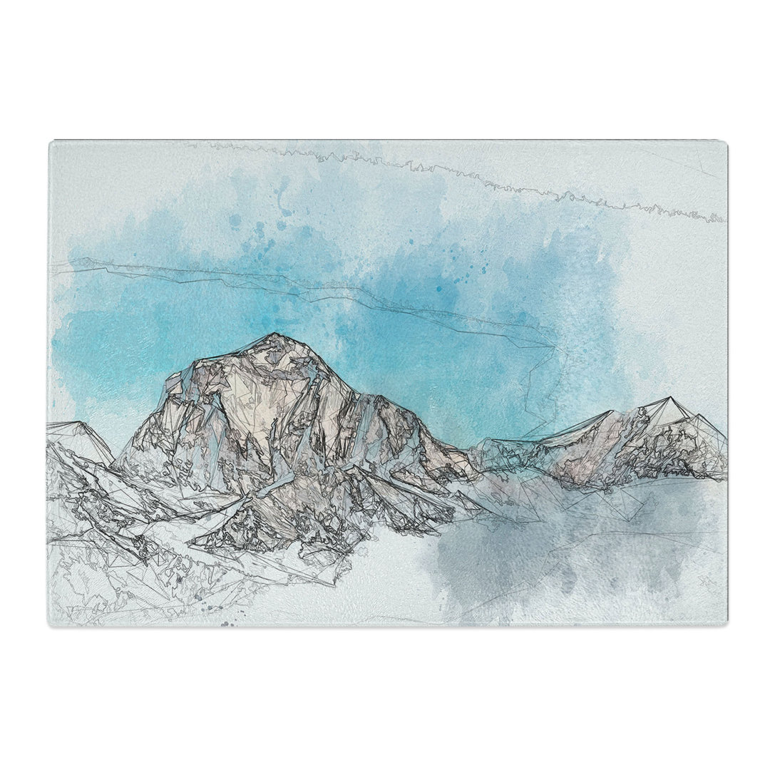 Tempered Glass Annapurna Circuit in Nepal Sketch Chopping Board