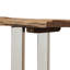 Table rustique fabriquée à la main avec console en bois récupéré et base en fer