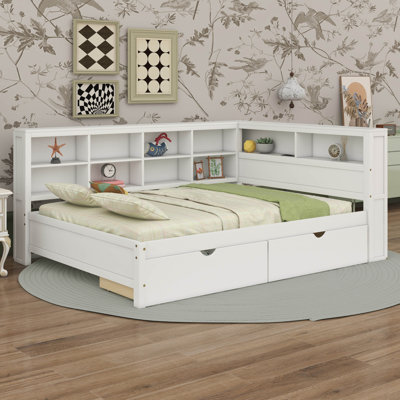 Clippard Wooden Daybed With 2 Drawers