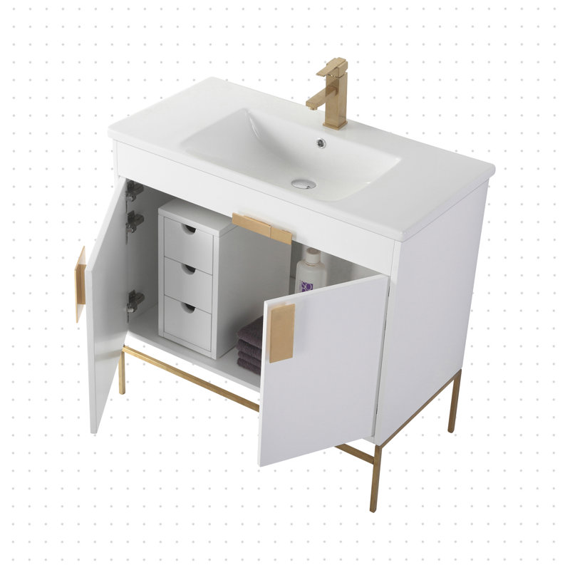 Allimae Bathroom Cabinet, White