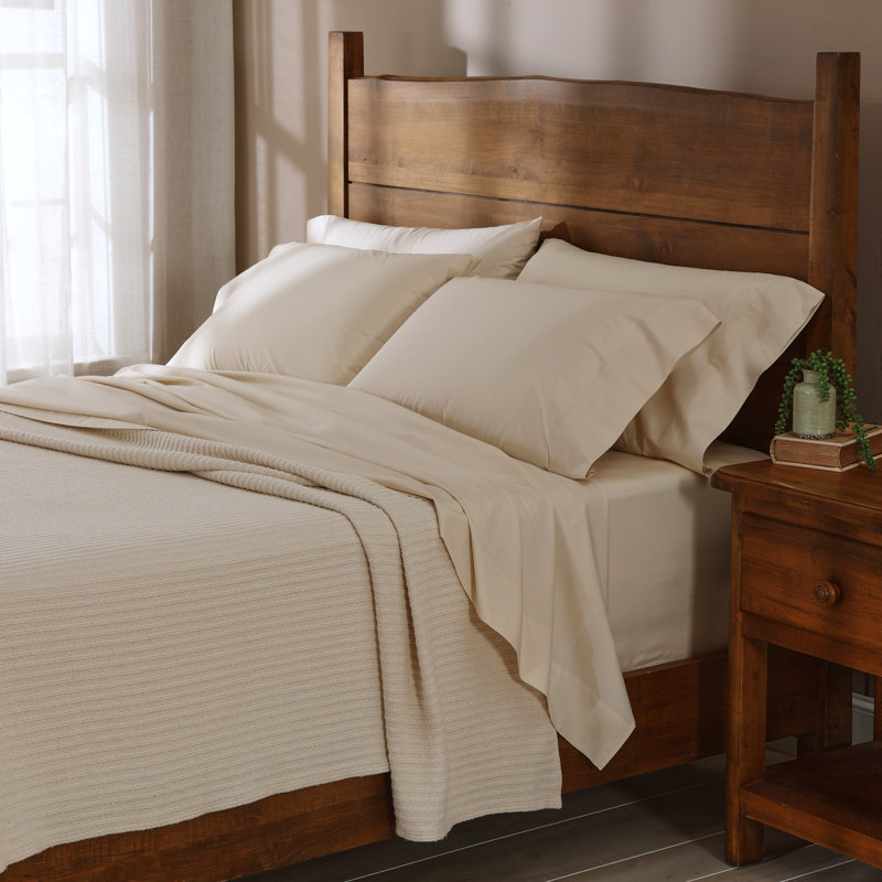 Sheet Set, Twin Sheet Set with 1 Pillowcase, Natural