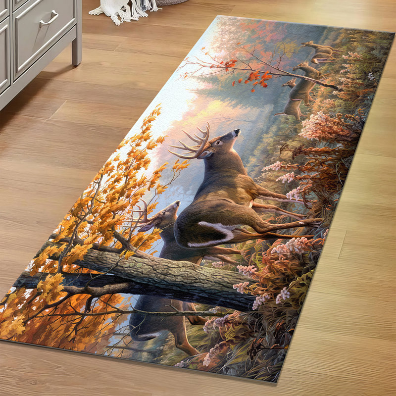 Floral Symphony Non Woven Soft Type Printed Rug with Exquisite Blossom Design in Vibrant Colors Offering a Refreshing Touch to Home Decor