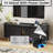 55.1'' Wooden TV Stand For Tvs Up To 60 Inch, Entertainment Center, Console Cabinet With Power Outlet And Ample Storage Place(Black)-334326860-334326863