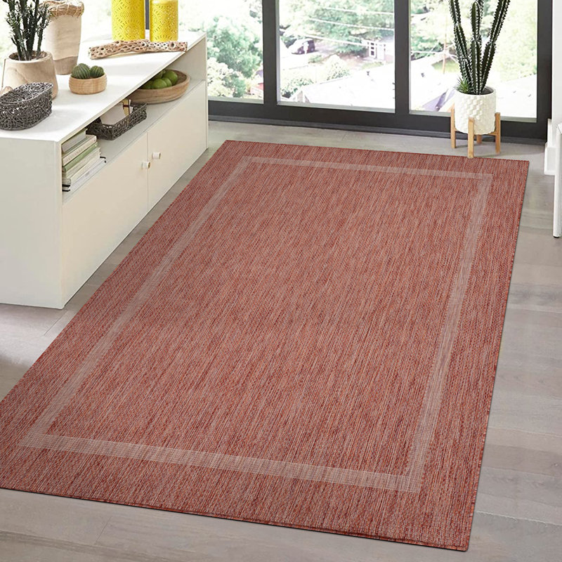 Kaleb Unicoloured Flatweave Indoor / Outdoor Area Rug, Runner 60 x 100cm