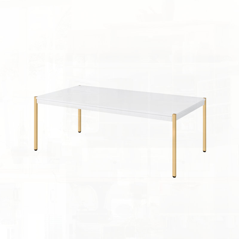 Daxton Coffee Table with Metal Legs & Wooden Top