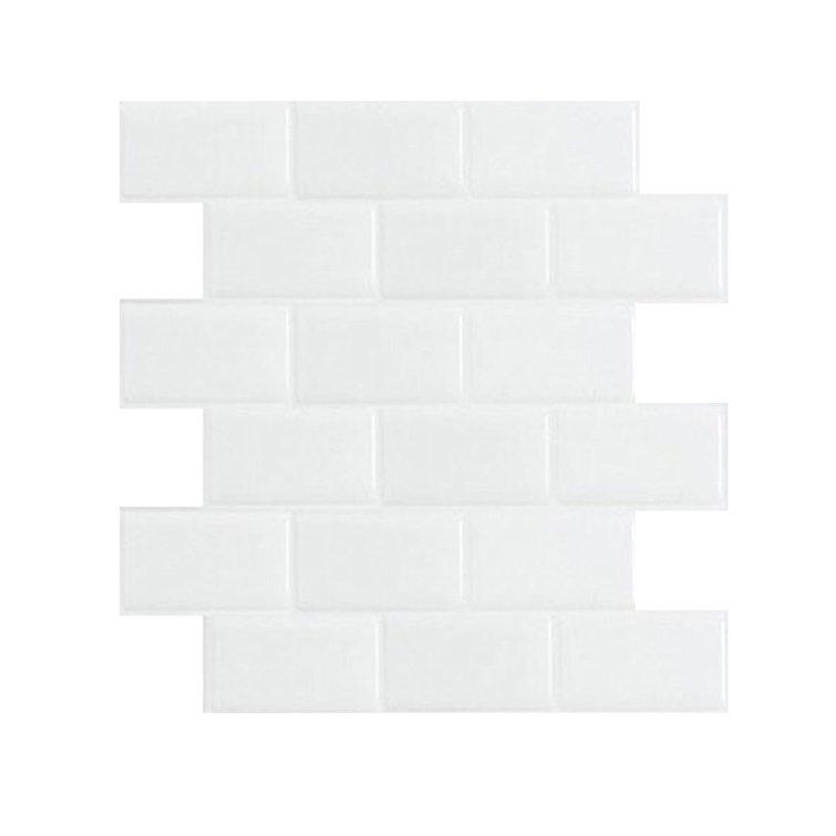12'' W x 12'' L PVC Peel and Stick Subway Tile