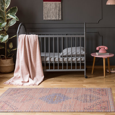 Tapis rose et bleu Maril Emerson