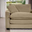 Canapé modulaire 3 pièces au confort surdimensionné, assise profonde et tissu velours côtelé brun clair pour des espaces de vie élégants et confortables