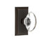 Studio Plate with Oval Clear Crystal Door Knob