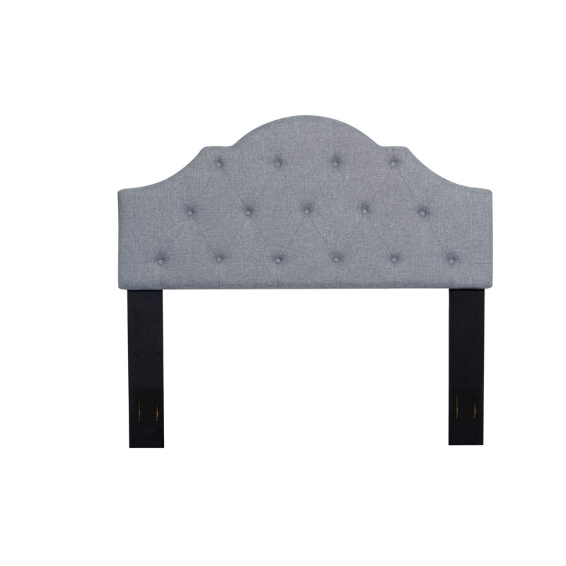 Tête de lit tapissier Marazi, Gris, Double