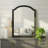 Ophelia Arched Mango Wood Wall Mirror, Black
