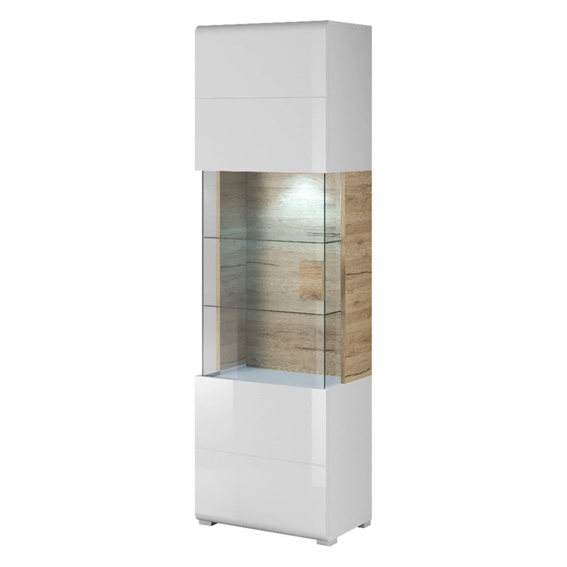 Harpersfield Display Cabinet, White/Oak