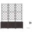Jardinière en plastique brun 3 pièces vidaXL