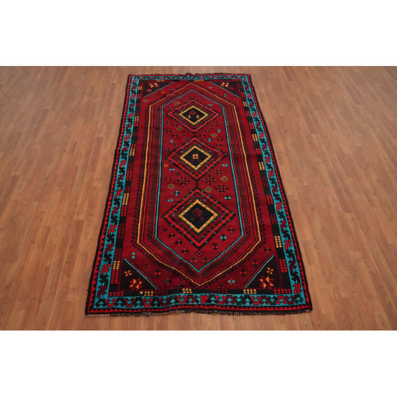 Tapis traditionnel rétro géométrique 5 x 9