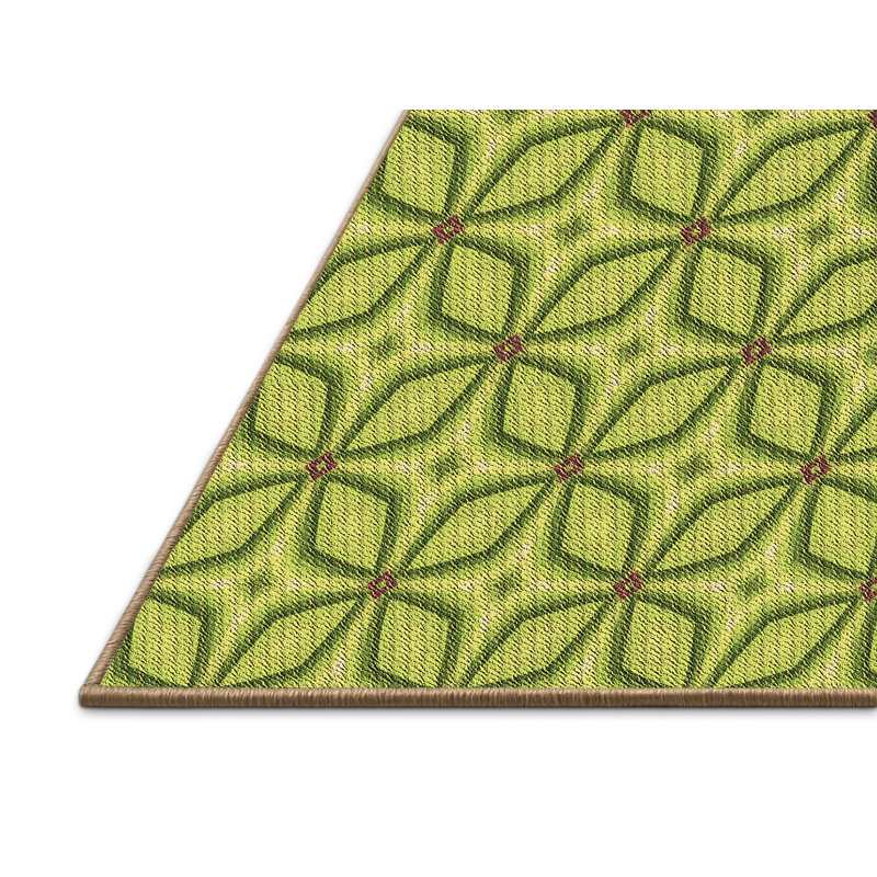 Tapis vert à motif géométrique Bevilacqua, Rectangle 4 pi x 6 pi