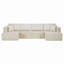Canapé modulaire en U en forme de U, canapé modulaire compressé en velours côtelé de style minimaliste moderne, canapé-lit pour le salon, la chambre à coucher, canapé-lit confortable et compact