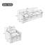 Canapé rembourré surdimensionné Comfy Cloud Canapé-1692718461
