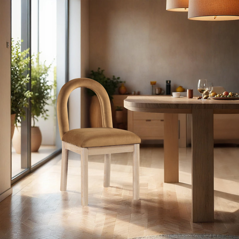Chaise Macleod, Naturel, Velours selle