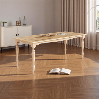 Vintage Traditional 82.7Inch Extendable Dining Table With 23.6Inch Removable Leaf by Ophelia & Co.