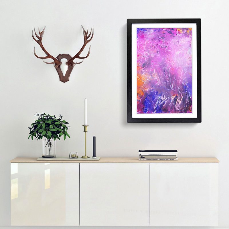 Moving Paint in Abstract - Framed Print, Black Framed, 65cm H x 48cm W x 2cm D
