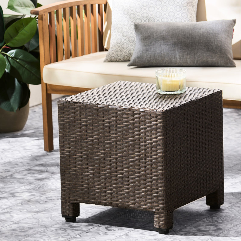 Table, aspect minimaliste, l 18 po x P H, brun, utilisable instantanément, sans assemblage, requis, Brun