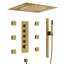 Système de douche thermostatique à haute pression, pomme de douche à pluie à 2 fonctions DEL avec douchette au plafond, jets pour le corps-82331434