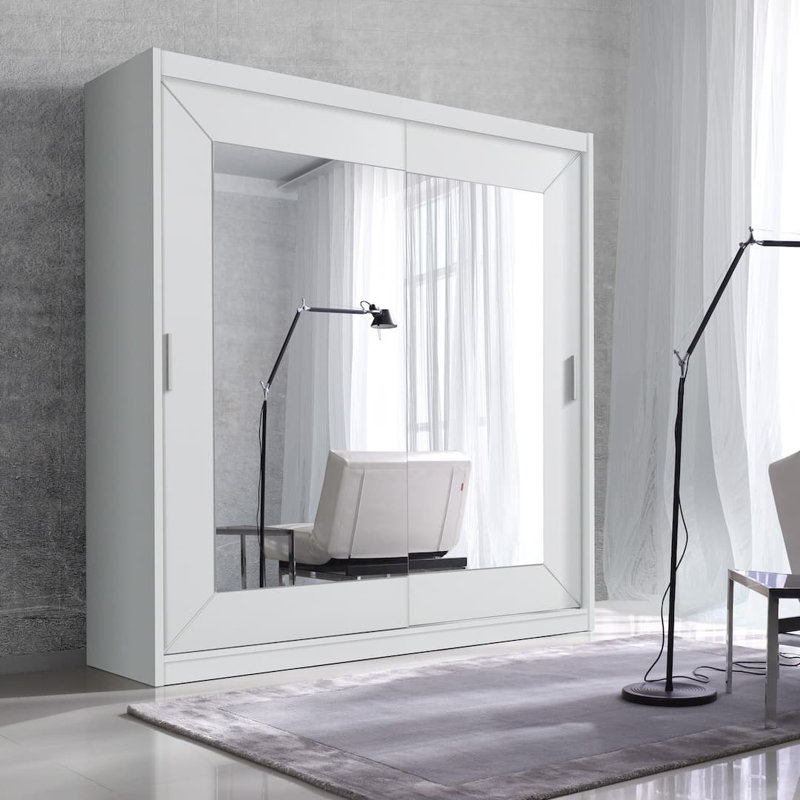 Barreras 3 Door Manufactured Wood Wardrobe, 215cm H x 200cm W x 60cm D