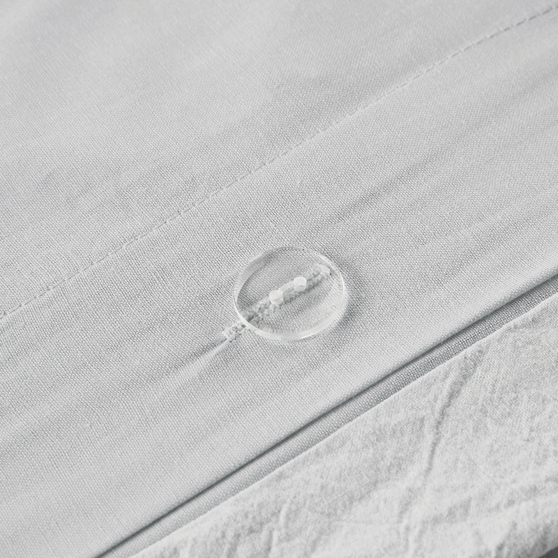Gray Cotton Jacquard Twin Duvet Cover Set with Shams and Pillows