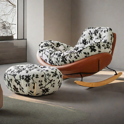 Chaise berçante crème