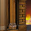 Simulation flame craft carved retro fireplace