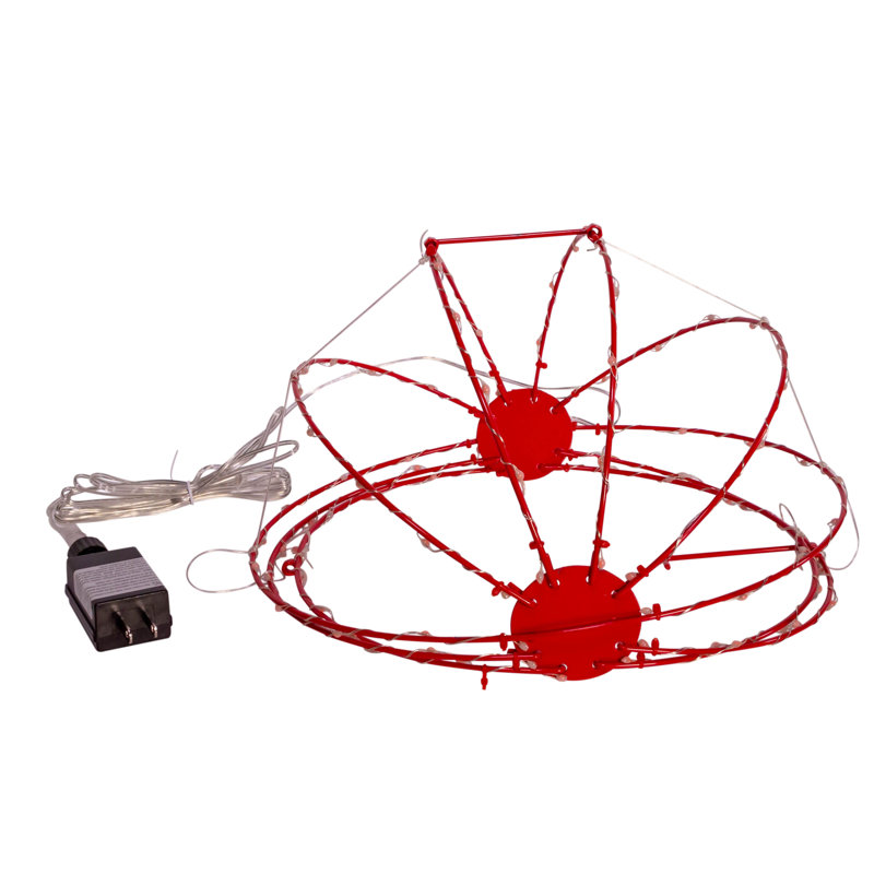 Filet lumineux 36 lumières, Rouge, H 8 po x l 8 po x P 8 po