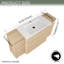 Meuble-lavabo autoportant de 60 po avec lavabo en céramique blanche et 2 armoires de rangement, portes à fermeture douce, chêne blanc américain-542824823
