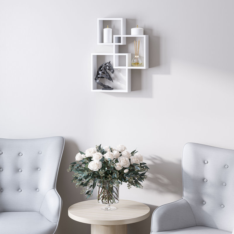 Tablette murale flottante 3 pièces Extense, Blanc