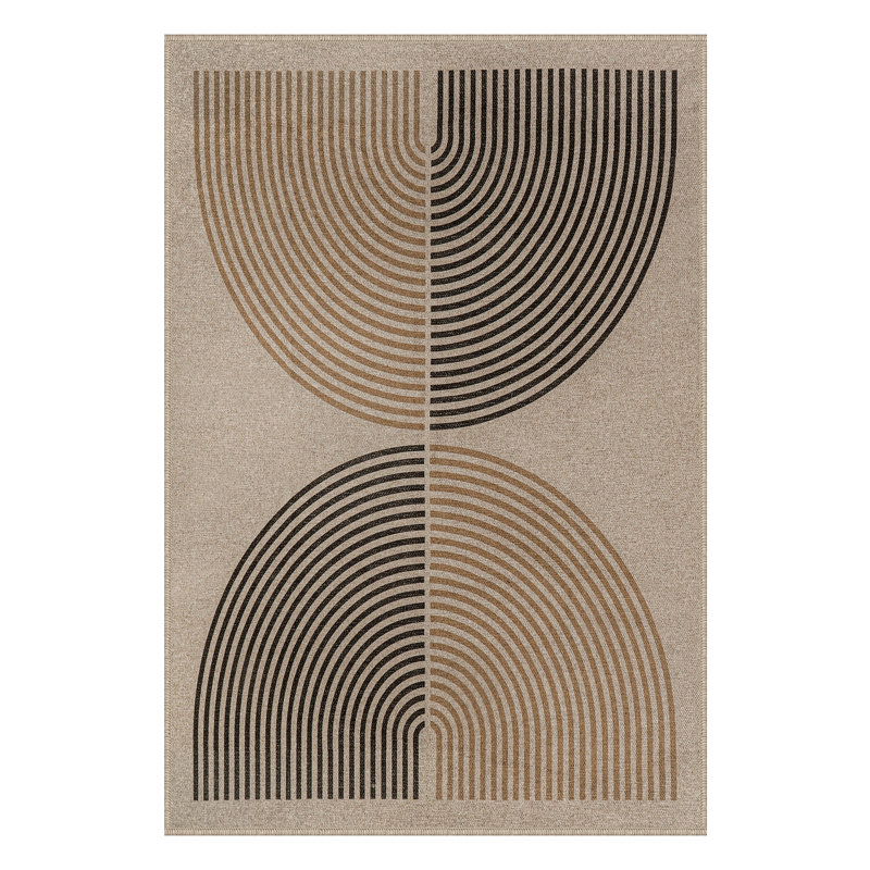 Modern Rainbow Outdoor Easy Jute Rug Area Rugs Living Room Patio Rug Farmhouse Indoor Carpet, Rectangle 6' x 9'
