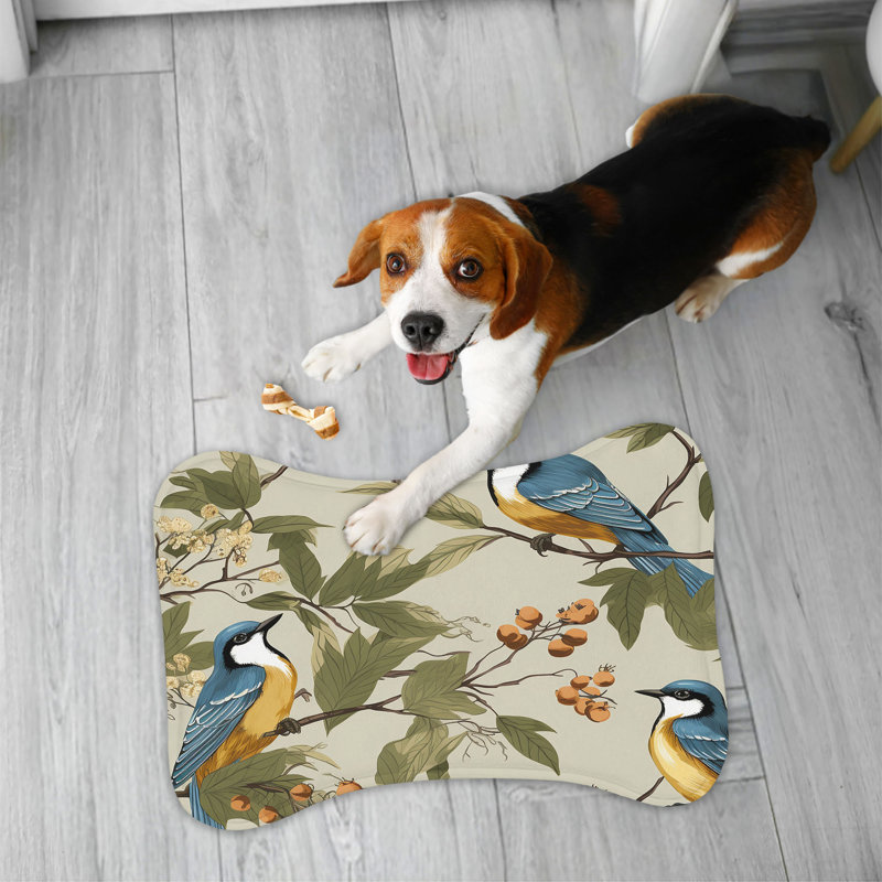 Tapis d'alimentation en forme d'os Blossom Birds - 1 pièce