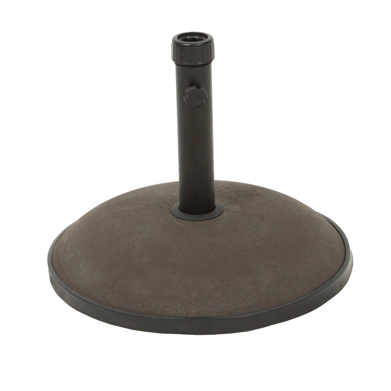  Base ronde pour parasol 33 lb, porte-parapluie robuste pour l'extérieur, brun