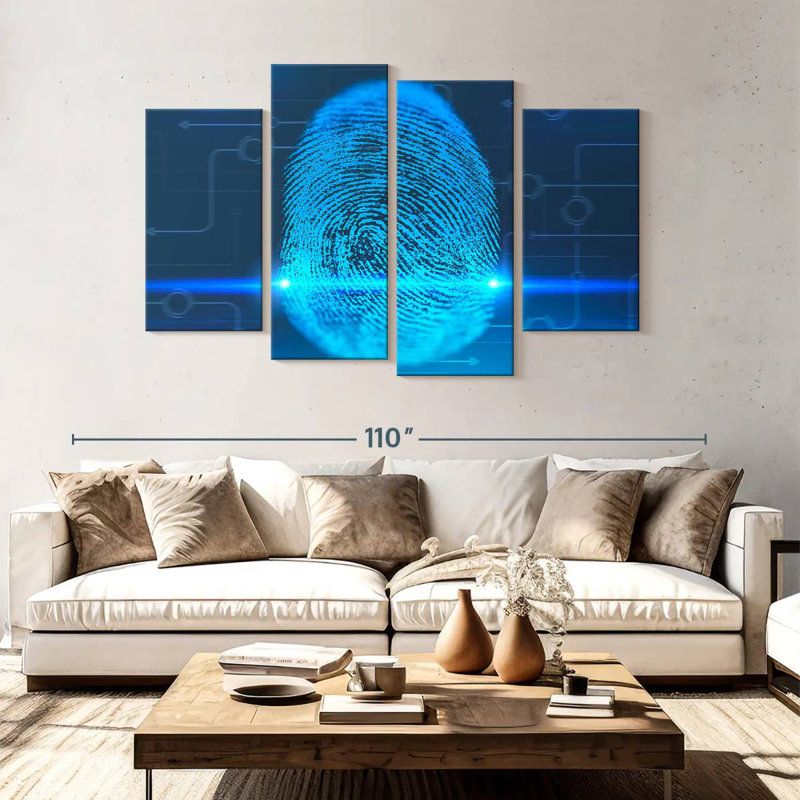 Keiri Digital Fingerprint, 54'' H x 84'' W