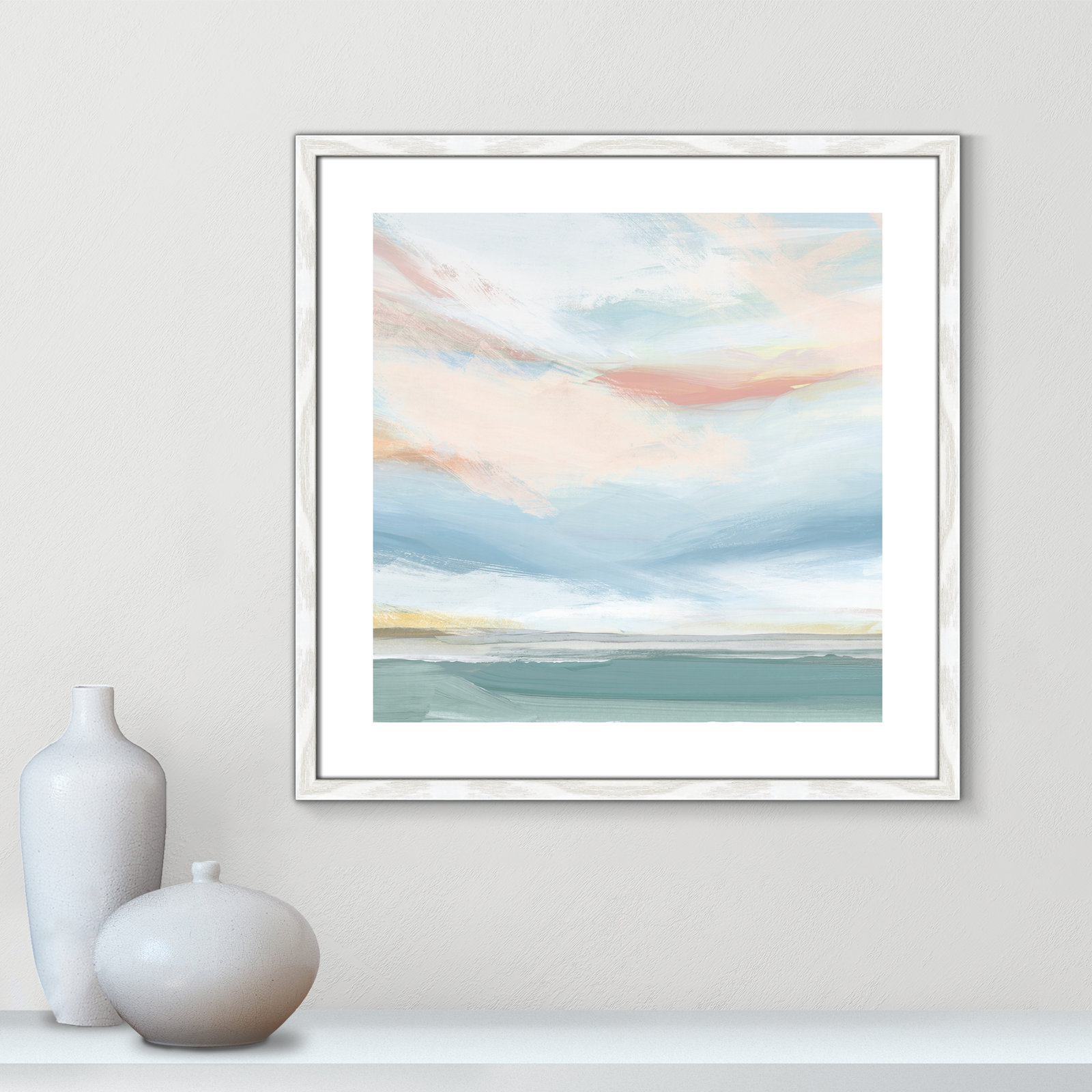 Delphi "Sweetness I" Painting by Isabelle Z, 24.75" H x 24.75" W x 0.75" D, White Wood Framed Paper