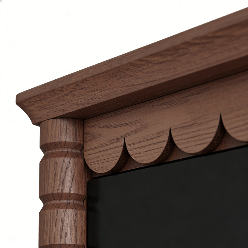Commode d'entrée Mid-Century en bois massif, Espresso