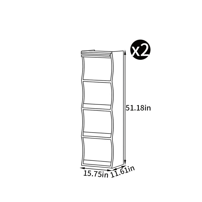 Bibliothèque sur pied en bois massif, Crème, crème
